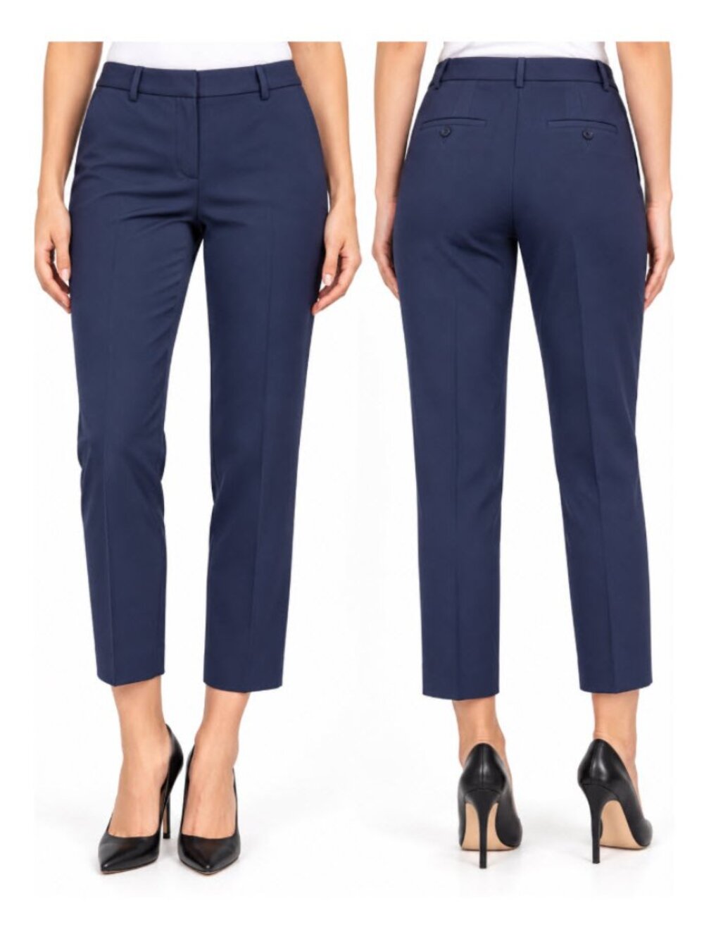 Theory Treeca 2 Navy Blue Straight Leg Wool Pants Size 6
